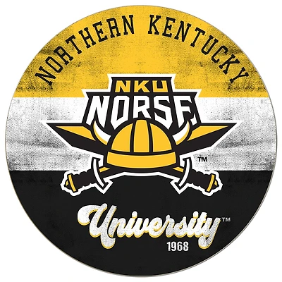 Northern Kentucky University Norse 20'' x 20'' Retro Logo Circle Sign