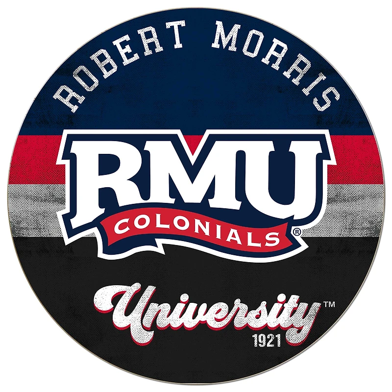 Robert Morris Colonials 20'' x 20'' Retro Logo Circle Sign