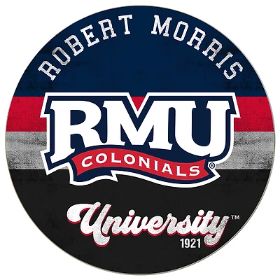 Robert Morris Colonials 20'' x 20'' Retro Logo Circle Sign