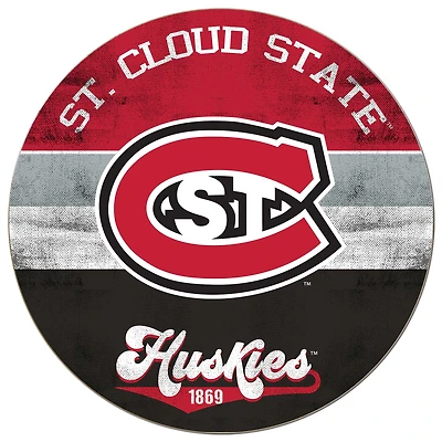 St. Cloud State Huskies 20'' x 20'' Retro Logo Circle Sign