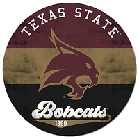 Texas State Bobcats 20'' x 20'' Retro Logo Circle Sign