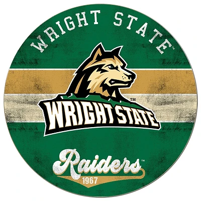 Wright State Raiders 20'' x 20'' Retro Logo Circle Sign