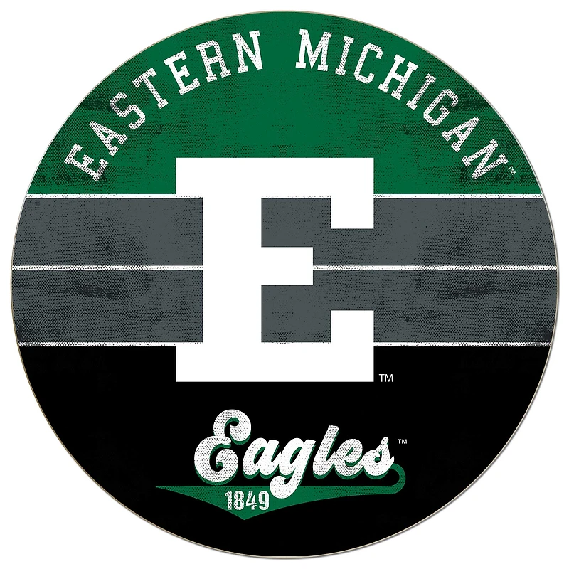 Eastern Michigan Eagles 20'' x 20'' Retro Logo Circle Sign