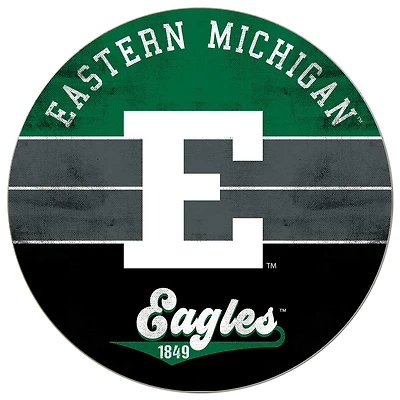 Eastern Michigan Eagles 20'' x 20'' Retro Logo Circle Sign