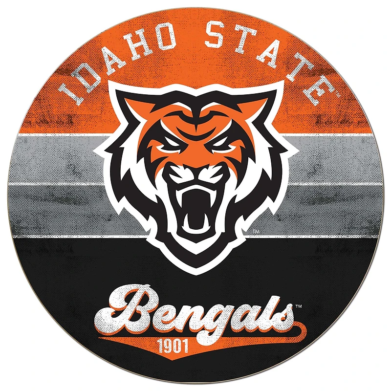 Idaho State Bengals 20'' x 20'' Retro Logo Circle Sign