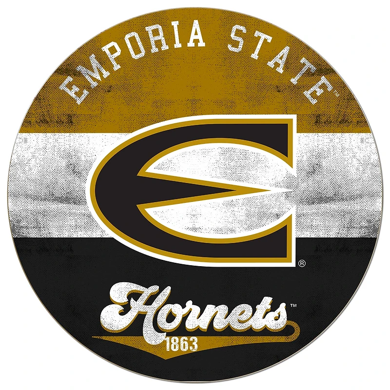 Emporia State Hornets 20'' x 20'' Retro Logo Circle Sign