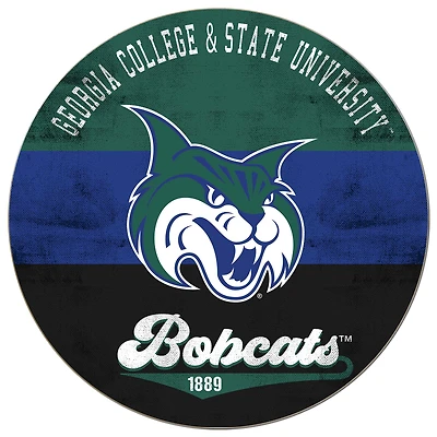 Georgia College Bobcats 20'' x 20'' Retro Logo Circle Sign