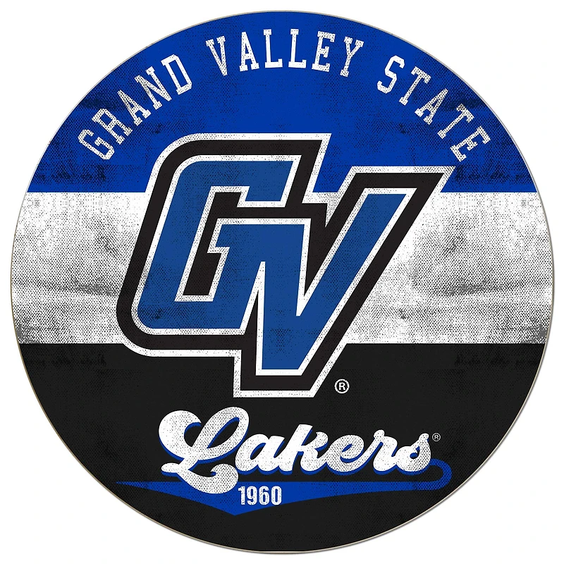 Grand Valley State Lakers 20'' x 20'' Retro Logo Circle Sign