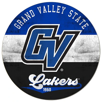 Grand Valley State Lakers 20'' x 20'' Retro Logo Circle Sign
