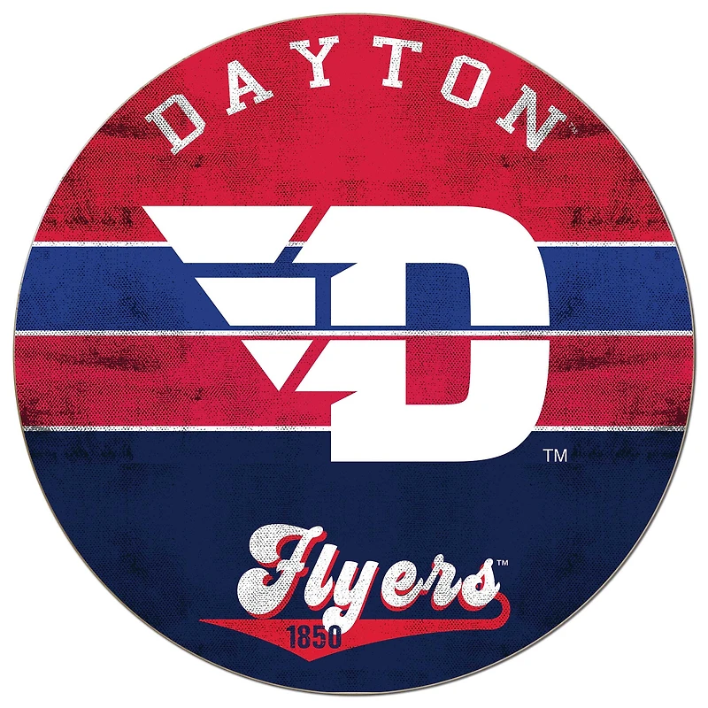Dayton Flyers 20'' x 20'' Retro Logo Circle Sign