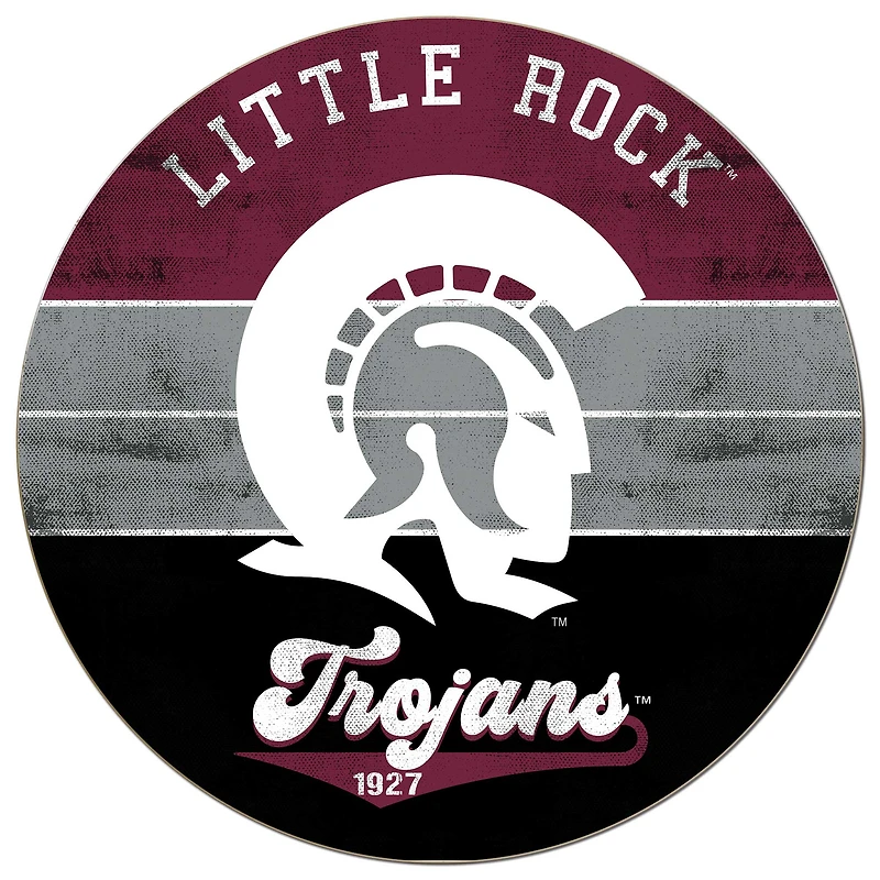 Arkansas Little Rock Trojans 20'' x 20'' Retro Logo Circle Sign