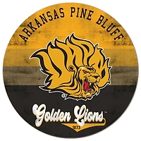 Arkansas Pine Bluff Golden Lions 20'' x 20'' Retro Logo Circle Sign