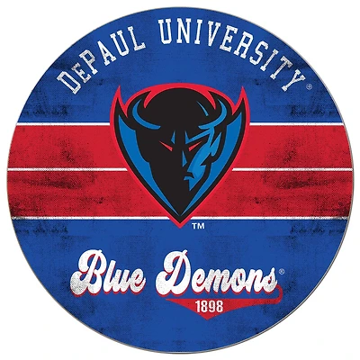 DePaul Blue Demons 20'' x 20'' Retro Logo Circle Sign