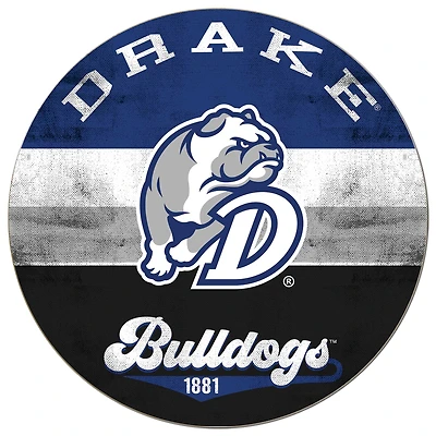 Drake Bulldogs 20'' x 20'' Retro Logo Circle Sign