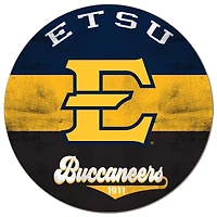 ETSU Buccaneers 20'' x 20'' Retro Logo Circle Sign