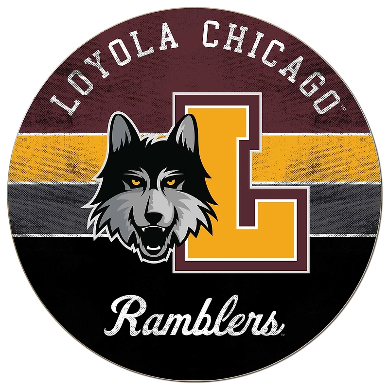 Loyola Chicago Ramblers 20'' x 20'' Retro Logo Circle Sign