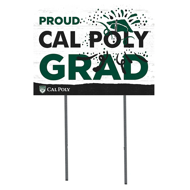Cal Poly Mustangs 18'' x 24'' Proud Graduate Yard Sign