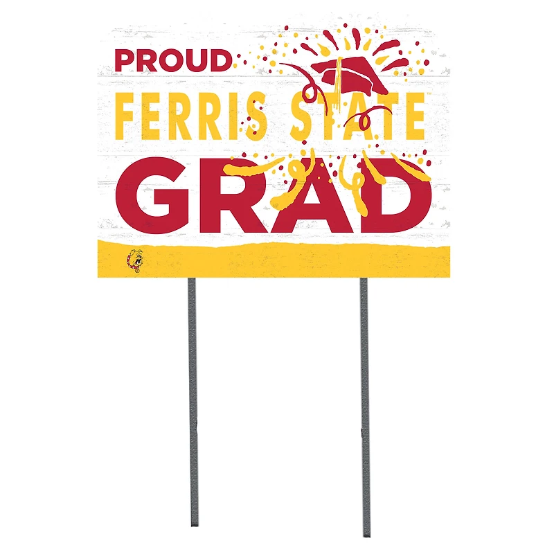 Ferris State Bulldogs 18'' x 24'' Proud Graduate Yard Sign