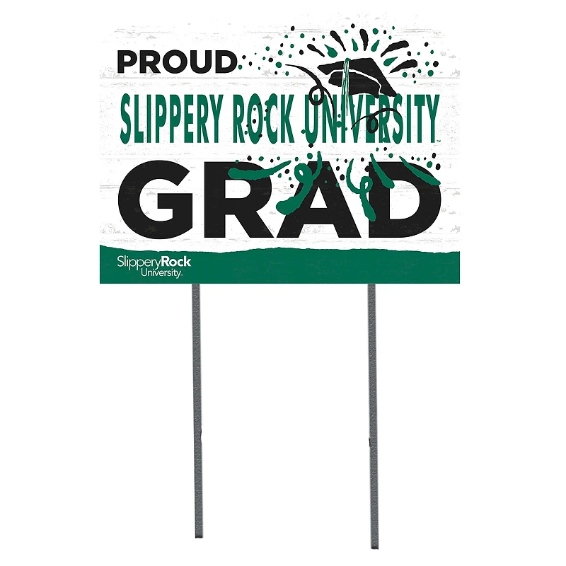 Slippery Rock Pride 18'' x 24'' Proud Graduate Yard Sign
