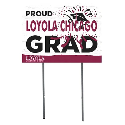 Loyola Chicago Ramblers 18'' x 24'' Proud Graduate Yard Sign