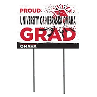 Nebraska Omaha Mavericks 18'' x 24'' Proud Graduate Yard Sign