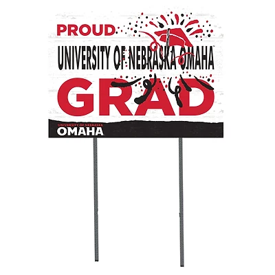 Nebraska Omaha Mavericks 18'' x 24'' Proud Graduate Yard Sign