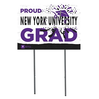 NYU Violets 18'' x 24'' Proud Graduate Yard Sign