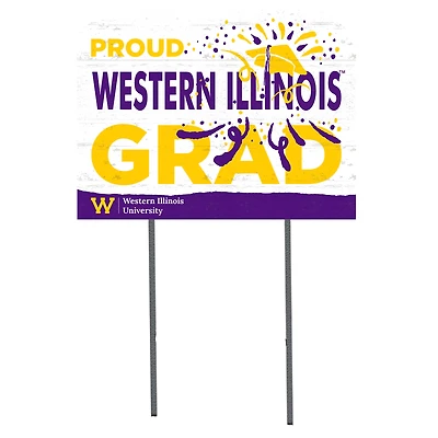 Western Illinois Leathernecks 18'' x 24'' Proud Graduate Yard Sign