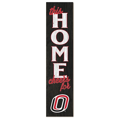 Nebraska Omaha Mavericks 12" x 48" This Home Leaner
