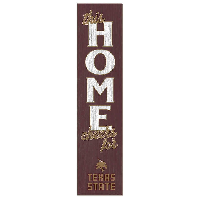 Texas State Bobcats 12" x 48" This Home Leaner