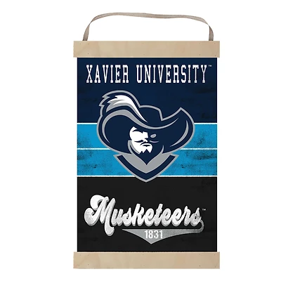 Xavier Musketeers Reversible Retro Logo Banner Sign