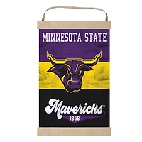 Minnesota State Mavericks Reversible Retro Logo Banner Sign