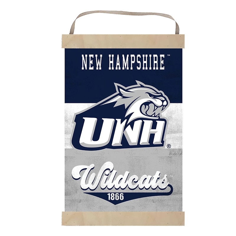 New Hampshire Wildcats Reversible Retro Logo Banner Sign