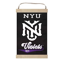 NYU Violets Reversible Retro Logo Banner Sign
