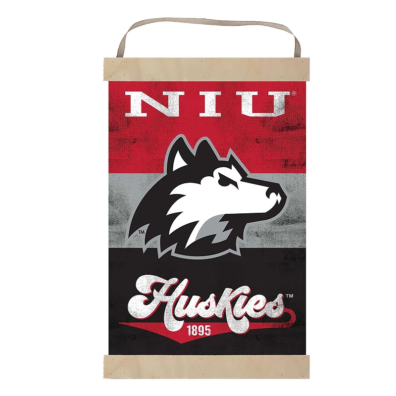 Northern Illinois Huskies Reversible Retro Logo Banner Sign