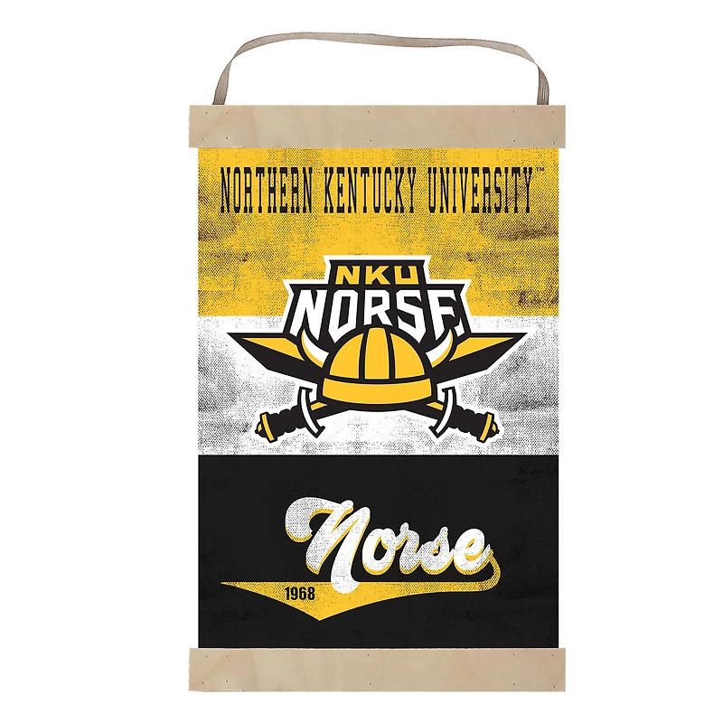Northern Kentucky University Norse Reversible Retro Logo Banner Sign