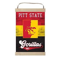 Pittsburg State Gorillas Reversible Retro Logo Banner Sign