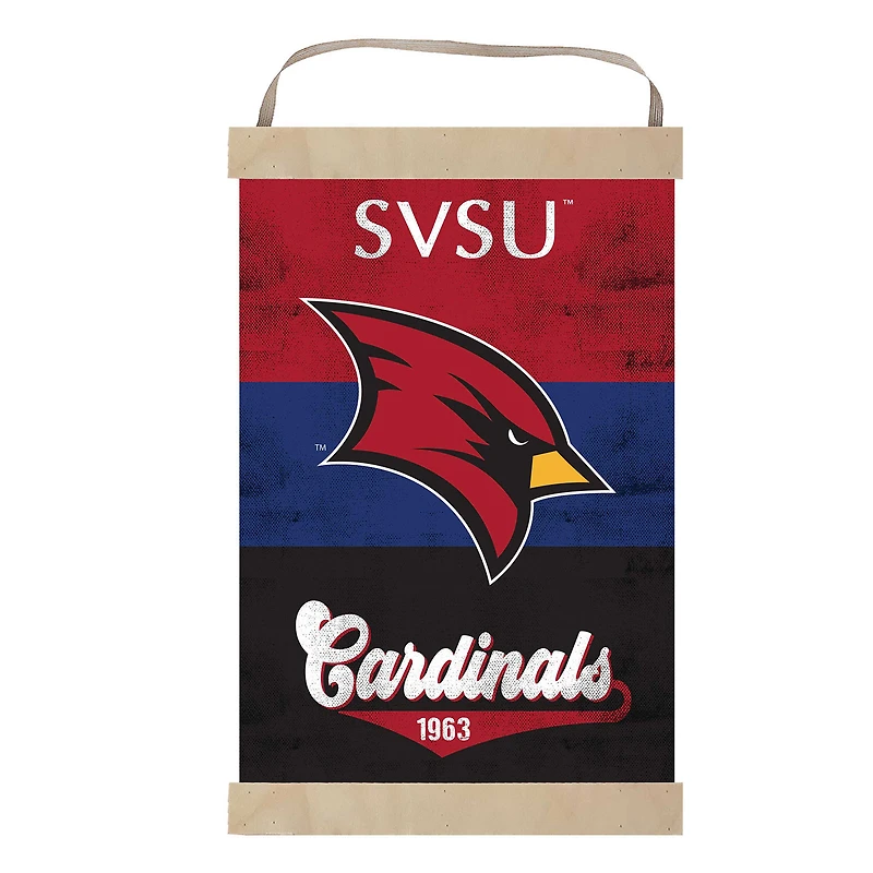 Saginaw Valley State Cardinals Reversible Retro Logo Banner Sign