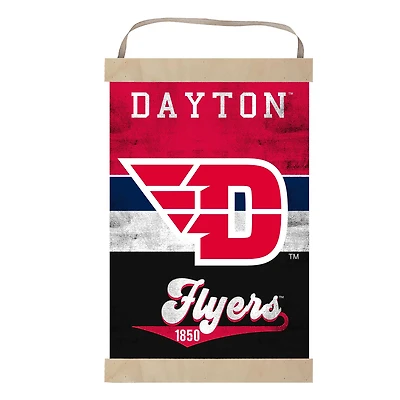 Dayton Flyers Reversible Retro Logo Banner Sign