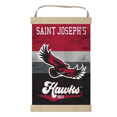 Saint Joseph's Hawks Reversible Retro Logo Banner Sign