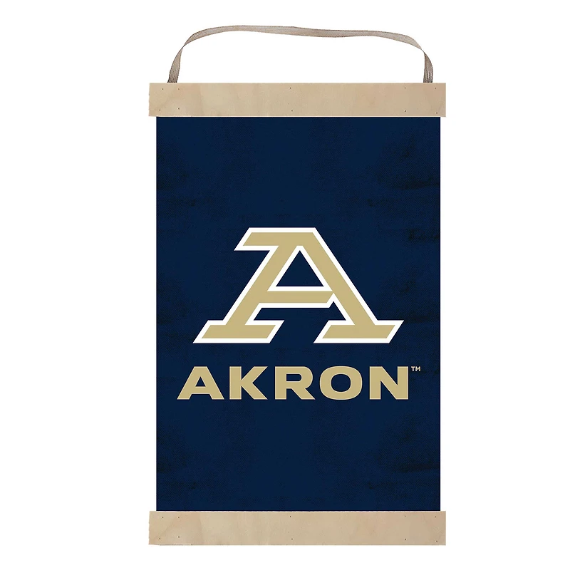 Akron Zips Reversible Retro Logo Banner Sign