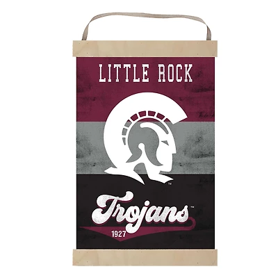 Arkansas Little Rock Trojans Reversible Retro Logo Banner Sign