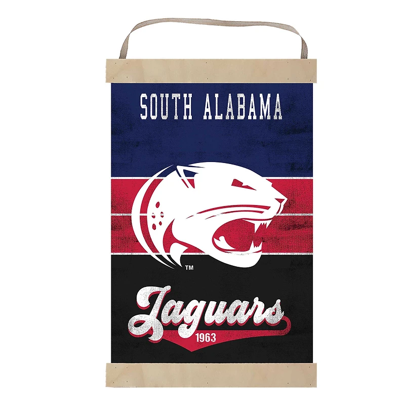 South Alabama Jaguars Reversible Retro Logo Banner Sign