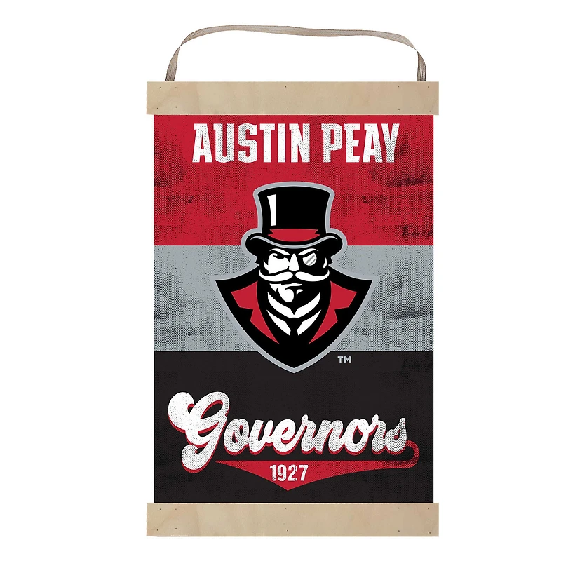 Austin Peay State Governors Reversible Retro Logo Banner Sign
