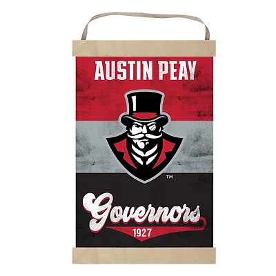 Austin Peay State Governors Reversible Retro Logo Banner Sign