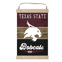 Texas State Bobcats Reversible Retro Logo Banner Sign