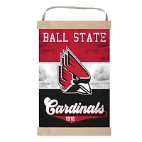 Ball State Cardinals Reversible Retro Logo Banner Sign