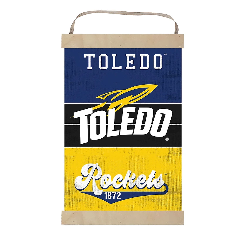 Toledo Rockets Reversible Retro Logo Banner Sign
