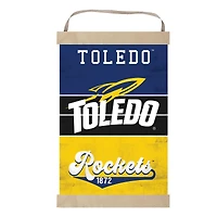 Toledo Rockets Reversible Retro Logo Banner Sign