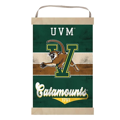 Vermont Catamounts Reversible Retro Logo Banner Sign